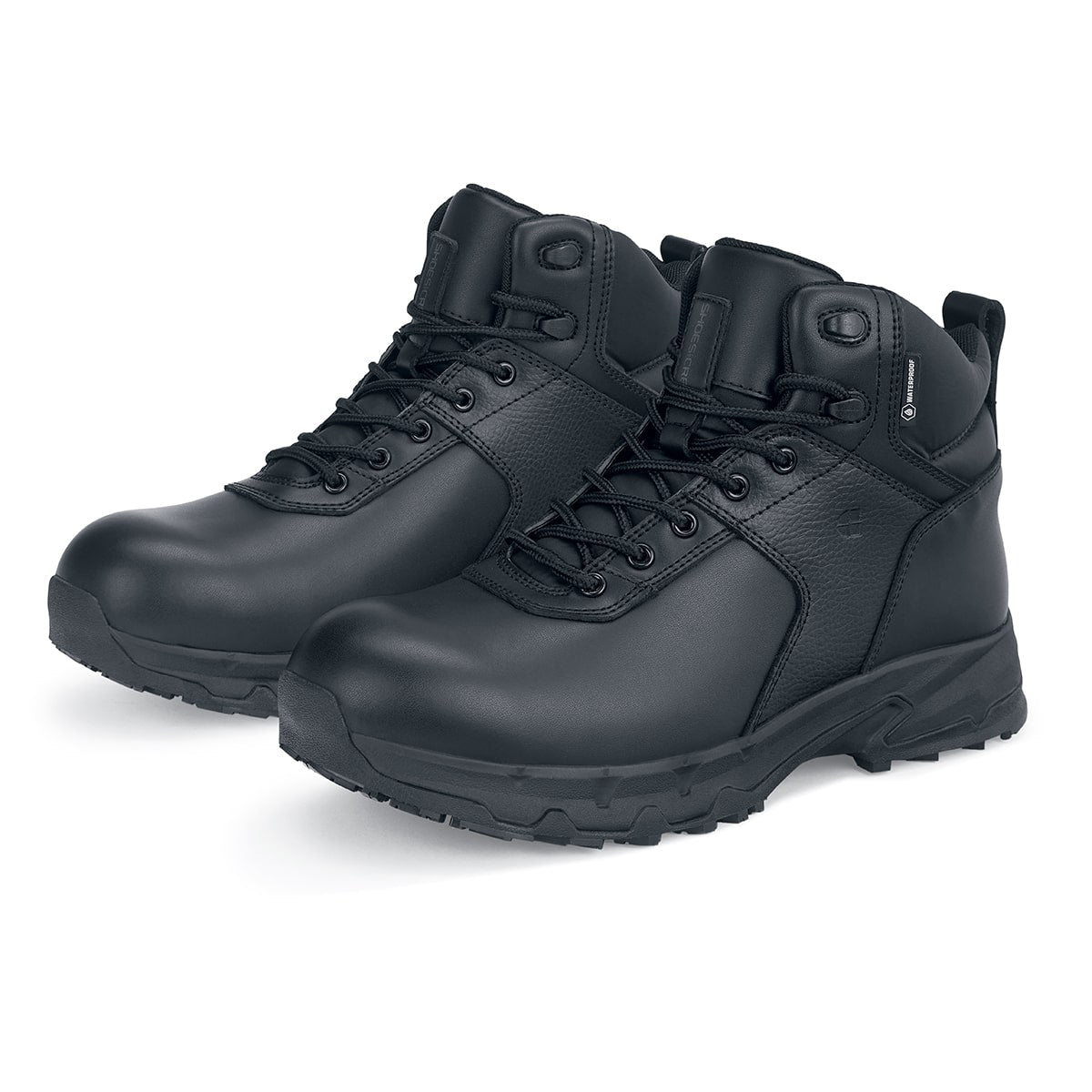 The Engineer IV CT from Shoes For Crews is an slip-resistant safety shoe designed to provide unbeatable comfort and protection throughout the working day, pair seen in profile on the left.
