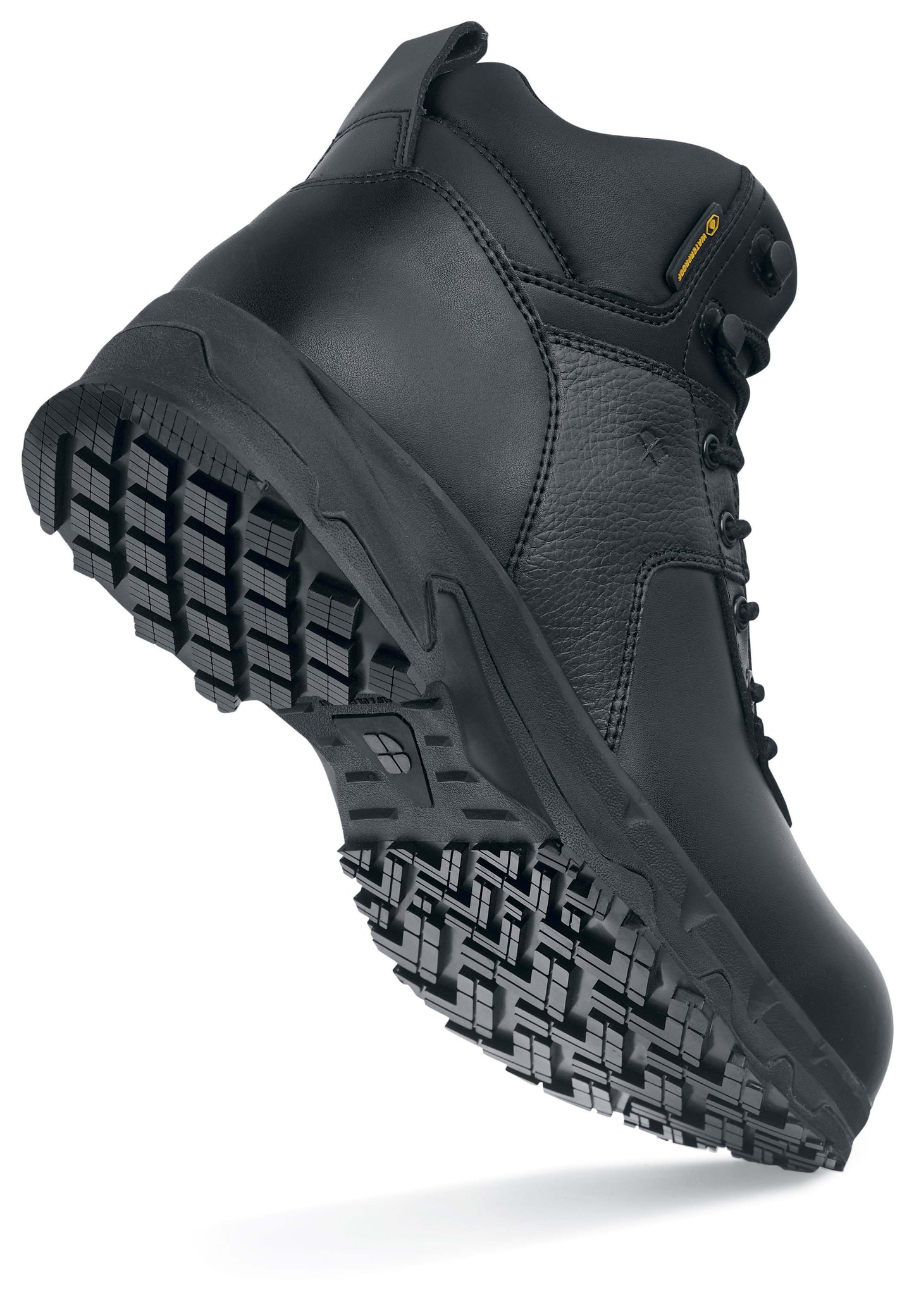 The Engineer IV CT from Shoes For Crews is an slip-resistant safety shoe designed to provide unbeatable comfort and protection throughout the working day, seen from the perpendicular.