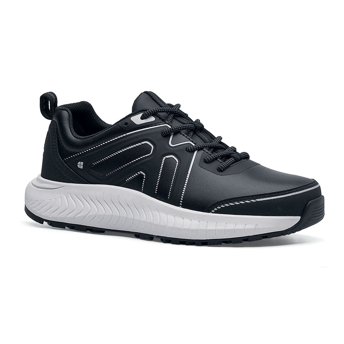 The Colly Soft Toe from Shoes For Crews are slip-resistant shoes that offer superior TripGuard technology, a water-resistant upper and arch support, seen from the right profile.