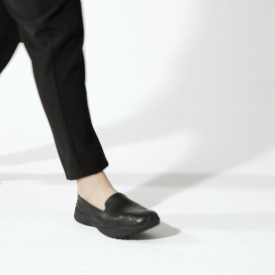 The Jasmine Black by Lila from Shoes for Crews are slip-resistant, casual, lightweight and water-resistant shoes, product video.